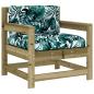Preview: 7-tlg. Garten-Lounge-Set mit Kissen Imprägniertes Kiefernholz