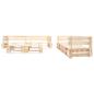 Preview: 6-tlg. Paletten-Lounge-Set mit Kissen in Grau Holz