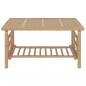 Preview: 2-tlg. Garten-Lounge-Set mit Dunkelgrauen Kissen Bambus
