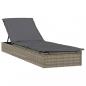Preview: Sonnenliegen 2 Stk. mit Tisch Grau Poly Rattan