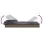 Preview: Sonnenliege mit Faltdach Grau 213x63x97 cm Poly Rattan