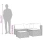 Preview: 4-tlg. Garten-Lounge-Set mit Kissen Schwarz Poly Rattan