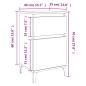 Preview: Nachttische 2 Stk. Grau Sonoma 40x35x70 cm
