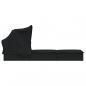 Preview: Sonnenliege mit Faltdach Schwarz 213x63x97 cm Poly Rattan