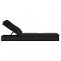 Preview: Sonnenliege mit Faltdach Schwarz 213x63x97 cm Poly Rattan