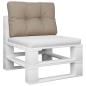 Preview: ARDEBO.de - Palettenkissen Taupe 60x40x12 cm Stoff