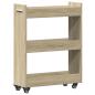 Preview: Schrank mit Rollen Sonoma-Eiche 60x22x79 cm Holzwerkstoff