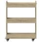 Preview: Schrank mit Rollen Sonoma-Eiche 60x22x79 cm Holzwerkstoff