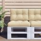 Preview: ARDEBO.de - Palettenkissen Beige 60x40x12 cm Stoff