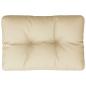 Preview: Palettenkissen Beige 60x40x12 cm Stoff