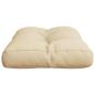 Preview: Palettenkissen Beige 60x40x12 cm Stoff