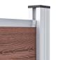 Preview: Zaunelement WPC 95x186 cm Braun