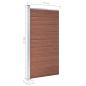 Preview: Zaunelement WPC 95x186 cm Braun