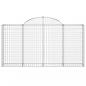 Preview: Gabionen mit Hochbogen 18Stk. 200x30x100/120cm Verzinktes Eisen