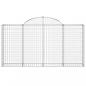 Preview: Gabionen mit Hochbogen 10Stk. 200x30x100/120cm Verzinktes Eisen