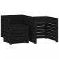 Preview: 3-tlg. Gartenbox-Set Schwarz Massivholz Kiefer