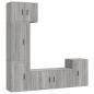 Preview: 5-tlg. TV-Schrank-Set Grau Sonoma Holzwerkstoff