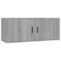 Preview: 5-tlg. TV-Schrank-Set Grau Sonoma Holzwerkstoff