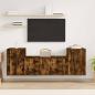 Preview: ARDEBO.de - 3-tlg. TV-Schrank-Set Räuchereiche Holzwerkstoff