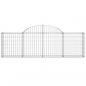 Preview: Gabionen mit Hochbogen 10 Stk. 200x30x60/80 cm Verzinktes Eisen
