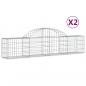 Preview: Gabionen mit Hochbogen 2 Stk. 200x30x40/60 cm Verzinktes Eisen