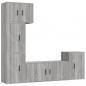 Preview: 5-tlg. TV-Schrank-Set Grau Sonoma Holzwerkstoff