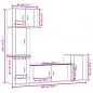 Preview: 5-tlg. TV-Schrank-Set Grau Sonoma Holzwerkstoff