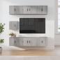 Preview: ARDEBO.de - 7-tlg. TV-Schrank-Set Grau Sonoma Holzwerkstoff