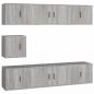 Preview: 7-tlg. TV-Schrank-Set Grau Sonoma Holzwerkstoff