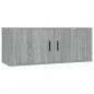 Preview: 7-tlg. TV-Schrank-Set Grau Sonoma Holzwerkstoff