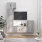 Preview: ARDEBO.de - 5-tlg. TV-Schrank-Set Grau Sonoma Holzwerkstoff
