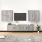 Preview: ARDEBO.de - 6-tlg. TV-Schrank-Set Grau Sonoma Holzwerkstoff