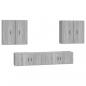 Preview: 6-tlg. TV-Schrank-Set Grau Sonoma Holzwerkstoff