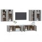 Preview: 6-tlg. TV-Schrank-Set Grau Sonoma Holzwerkstoff