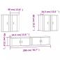 Preview: 6-tlg. TV-Schrank-Set Grau Sonoma Holzwerkstoff