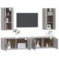 Preview: 4-tlg. TV-Schrank-Set Grau Sonoma Holzwerkstoff