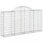 Preview: Gabionen mit Hochbogen 3 Stk. 200x30x100/120cm Verzinktes Eisen
