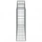 Preview: Gabionen mit Hochbogen 3 Stk. 200x30x100/120cm Verzinktes Eisen
