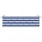 Preview: Gartenbank-Auflage Blau & Weiß Gestreift 180x50x7 cm