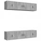 Preview: 6-tlg. TV-Schrank-Set Betongrau Holzwerkstoff