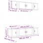 Preview: 6-tlg. TV-Schrank-Set Betongrau Holzwerkstoff