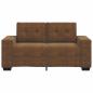 Preview: Braun Stoff, Holz Mittel Langlebig Loveseat Sofa Rechteckig