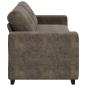 Preview: 3-Sitzer-Sofa Dunkelgrau 180 cm Kunstleder