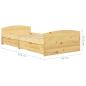 Preview: Massivholzbett mit 2 Schubladen Kiefernholz 90x200 cm