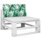 Preview: Palettenkissen Blattmuster 70x40x12 cm Stoff