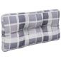 Preview: Palettenkissen Grau Kariert 70x40x12 cm Stoff