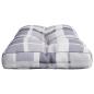 Preview: Palettenkissen Grau Kariert 70x40x12 cm Stoff