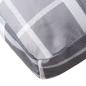 Preview: Palettenkissen Grau Kariert 70x40x12 cm Stoff