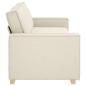 Preview: ARDEBO.de - Sofa Stuhl Leinen 59 cm Beige Stoff und Holz 3-Sitzer Sofa
