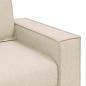 Preview: Sofa Stuhl Leinen 59 cm Beige Stoff und Holz 3-Sitzer Sofa